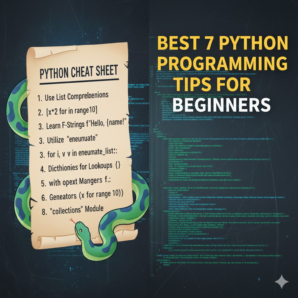 python cheat sheet​ Best 7 Python Programming Tips for Beginners
