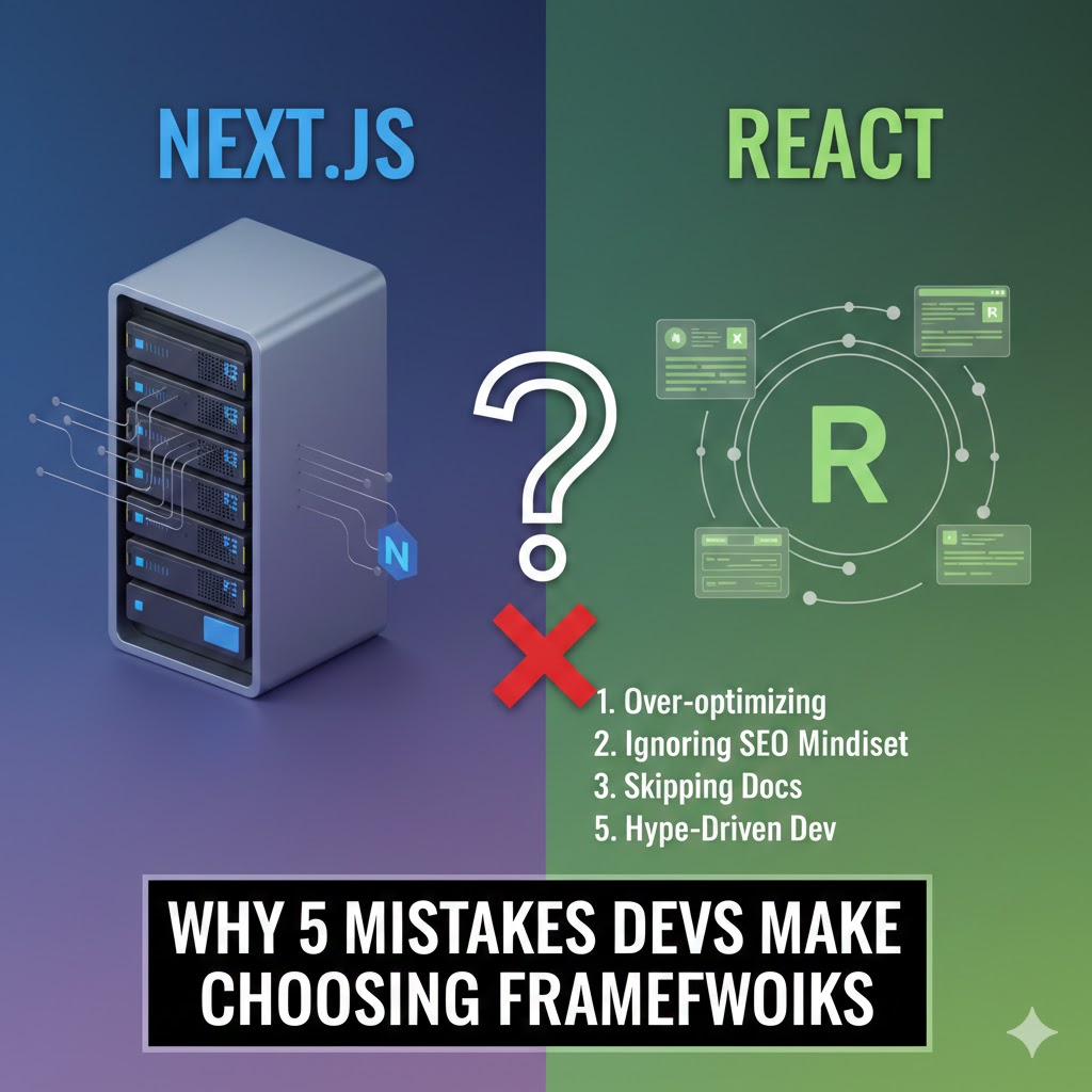 next.js vs react​ Why 5 Mistakes Devs Make Choosing Frameworks