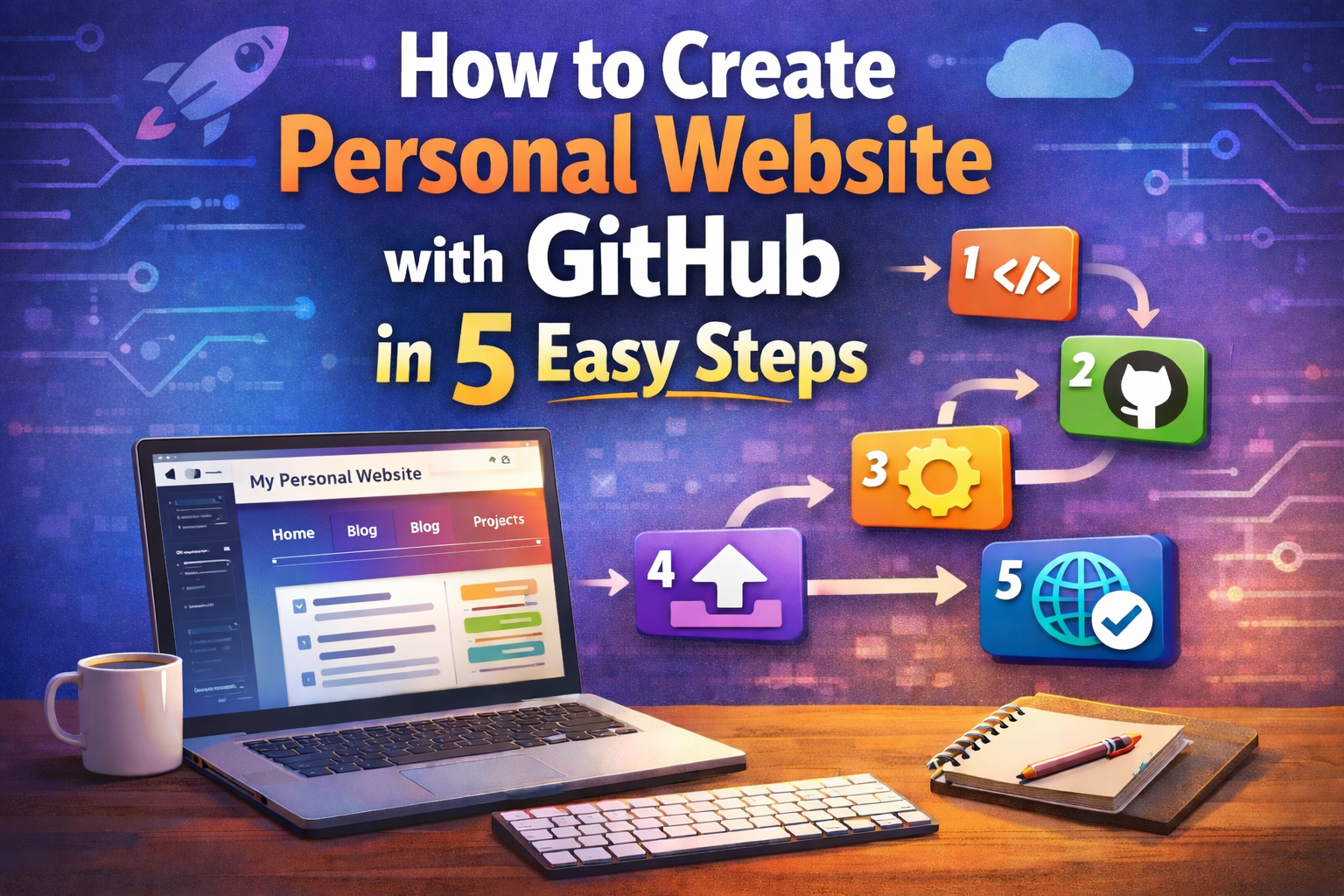 How to create personal website with github​ in 5 Easy Steps